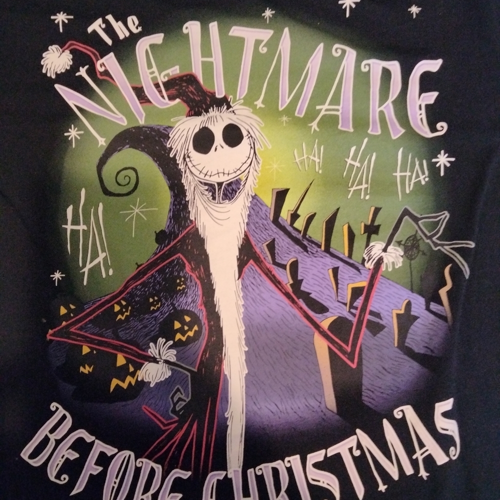 Disney nightmare before Christmas t-shirt large jack Skellington Santa nwot